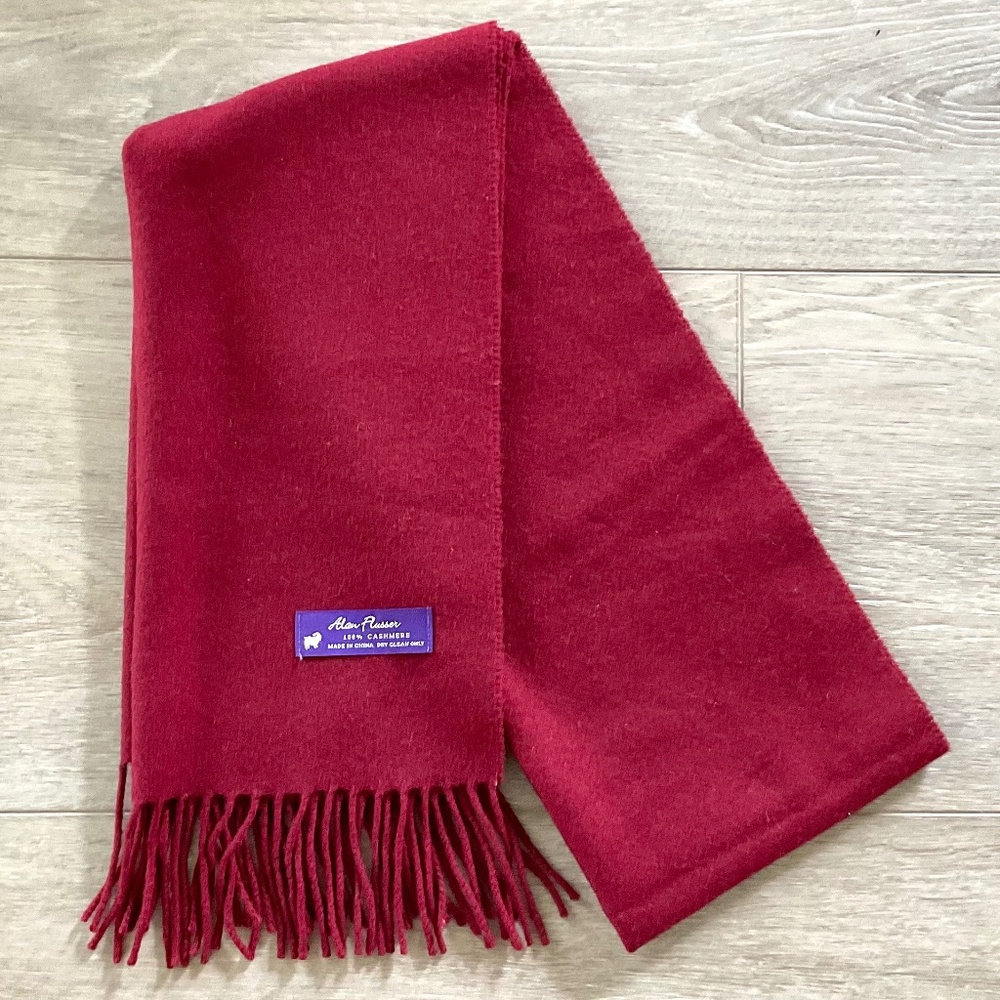 ALAN FLUSSER Cashmere Scarf Burgundy